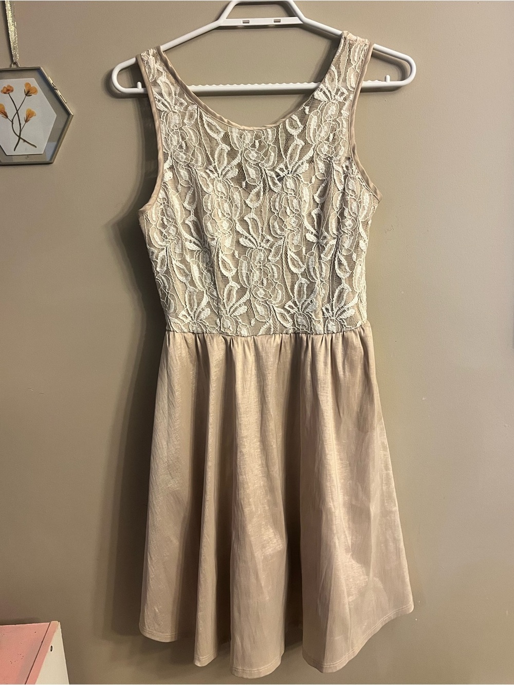 Eclipse Cream Lace Bodice Formal Dress